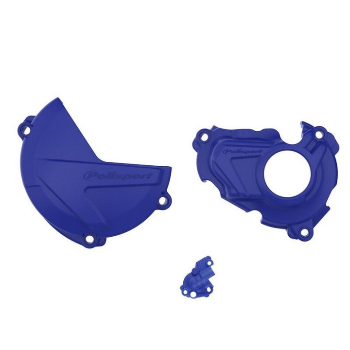 Kit protection de carter d'embrayage, d'allumage et de pompe à eau Polisport Yamaha yz 250 fx (20-23) bleu