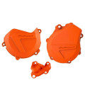 Kit protection de carter d'embrayage, d'allumage et de pompe à eau Polisport KTM 450 / 500 exc-f / xcf-w (17-22)