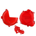 Kit protection de carter d'embrayage, d'allumage et de pompe à eau Polisport Beta rr 250 / 300 2T (18-22) rouge