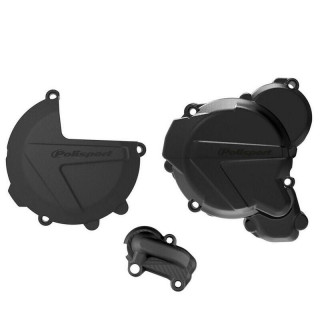 Kit protection de carter d'embrayage, d'allumage et de pompe à eau Polisport - KTM 250 / 300 EXC / XC-W (17-22)