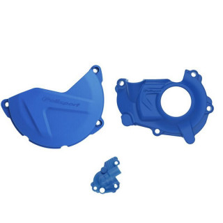 Kit protection de carter d'embrayage, d'allumage et de pompe à eau Polisport Yamaha yzf 450 f (18-22) bleu