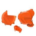Kit protection de carter d'embrayage, d'allumage et de pompe à eau Polisport KTM 250 / 300 exc / xc-w (17-22) orange