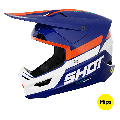 Casque SHOT race iron bleu/orange 2024 | Oxmoto