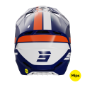Casque SHOT race iron bleu/orange 2024 | Oxmoto