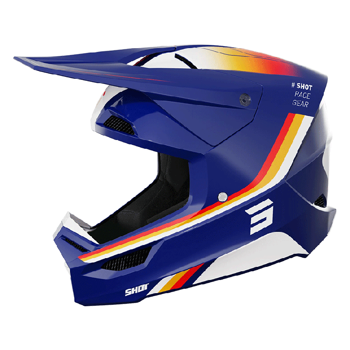 Casque SHOT furious aim bleu 2024 | Oxmoto