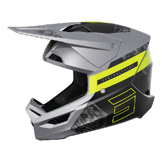 Casque SHOT furious furious gris/jaune 2024 | Oxmoto