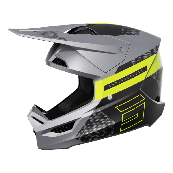 Casque SHOT furious furious gris/jaune 2024 | Oxmoto