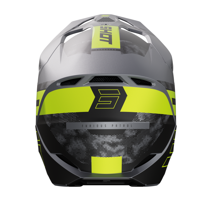 Casque SHOT furious furious gris/jaune 2024 | Oxmoto