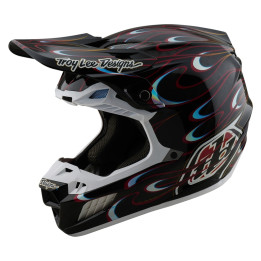 Casque TROY LEE DESIGNS SE5 Carbon Torched - noir/rouge