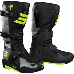 Bottes SHOT race 4 camo/jaune fluo 2026 | Oxmoto
