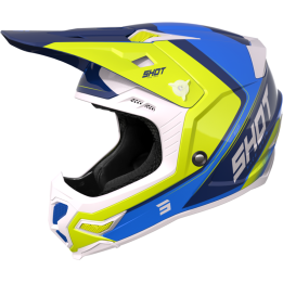 Casque SHOT core fast bleu/jaune 2023 | Oxmoto