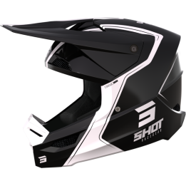 Casque SHOT furious reflex noir/blanc 2023 | Oxmoto