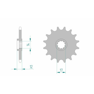 Pignon AFAM acier standard 58102 - 420 1077112001 | Oxmoto