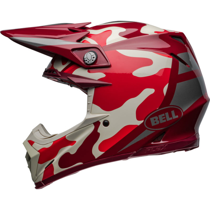 Casque Bell Moto-9S Flex - Ferrandis Méchant Gloss Red/Silver