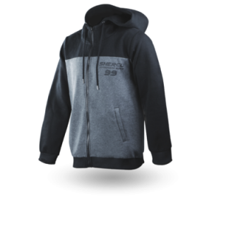 Sweat à capuche sherco trademark noir/gris | Oxmoto