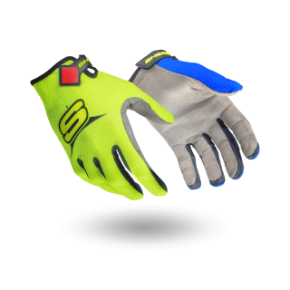 Gants trial sherco jaune/bleu 2022 | Oxmoto