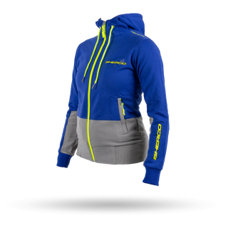 Veste zippée femme sherco bleu/gris | Oxmoto