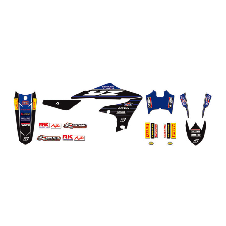 Kit déco avec housse de selle Blackbird replica Yamaha factory 125/250 yz
