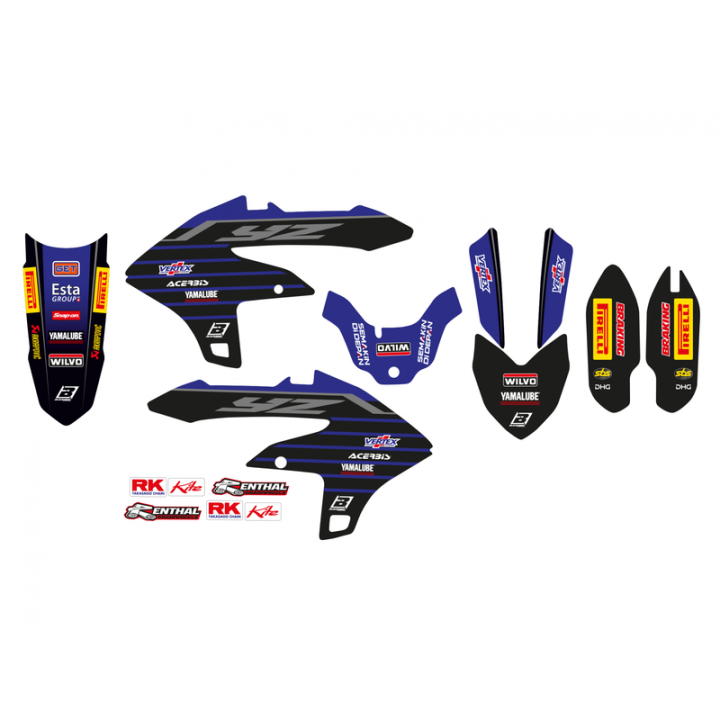 Kit déco Blackbird Yamaha factory racing 22 250/450 yzf