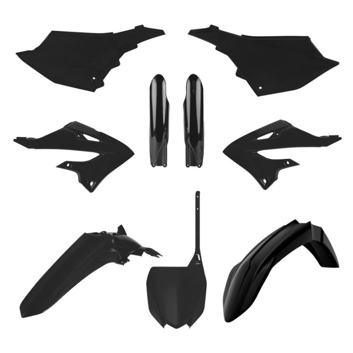 Kit plastiques Polisport - noir Yamaha YZ125/250 | Oxmoto