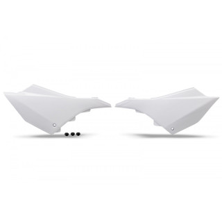 Plaques latérales UFO blanc Yamaha 125/250 yz | Oxmoto