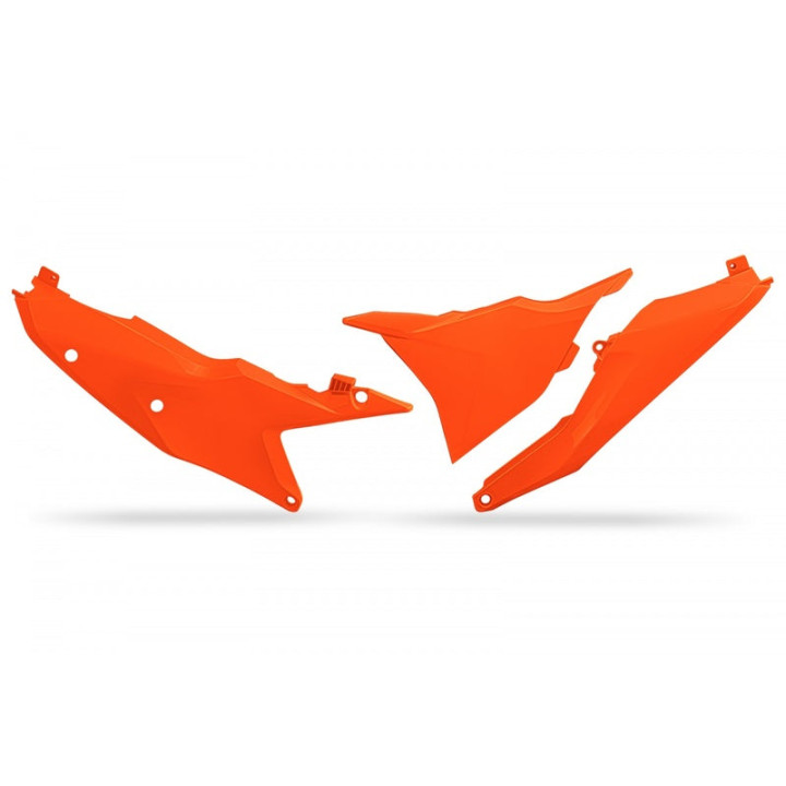 Plaques latérales UFO orange fluo KTM | Oxmoto