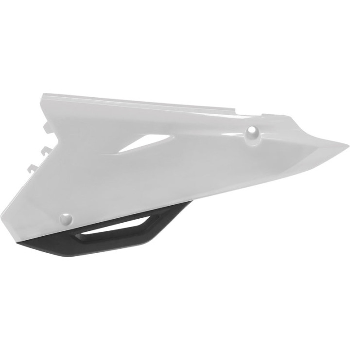Plaques latérales Polisport restylé blanc Honda 250/450 crf