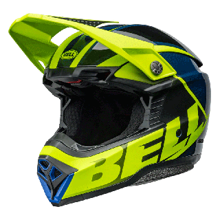 Casque Bell Moto-10 Spherical - Sliced Matte/Gloss Retina/Blue