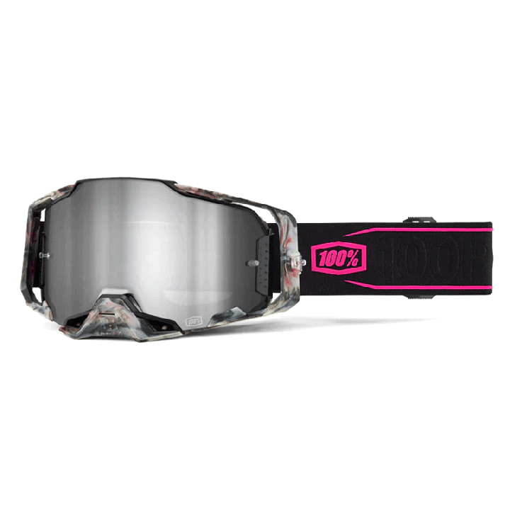 Lunettes 100% armega sarcelle - iridium argent | Oxmoto
