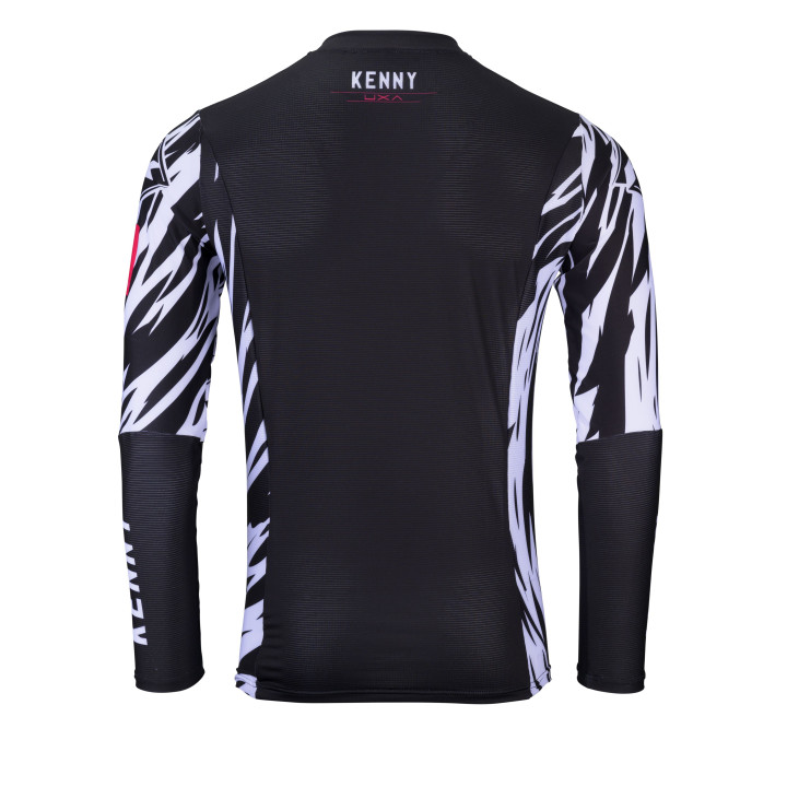 Maillot KENNY performance uxa blanc/noir 2024 | Oxmoto