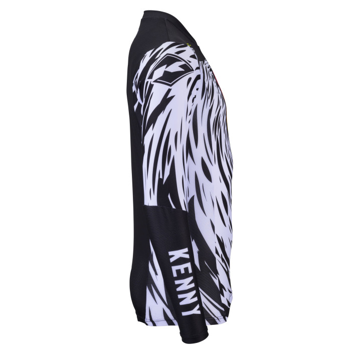 Maillot KENNY performance uxa blanc/noir 2024 | Oxmoto