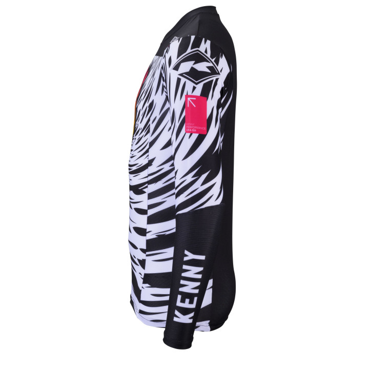 Maillot KENNY performance uxa blanc/noir 2024 | Oxmoto