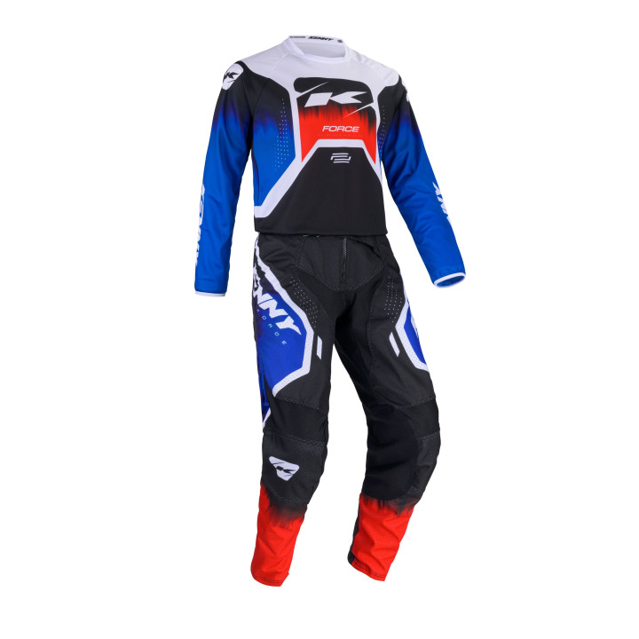 Pantalon KENNY force noir/bleu/rouge 2024 | Oxmoto