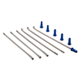 Kit 6 rayons ar+ écrous bleu roue 19" wise work | Oxmoto