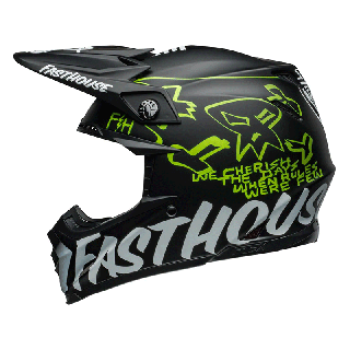 Casque Bell Moto-9S Flex - Fasthouse MC Core Matte Black/Yellow