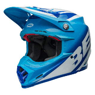 Casque Bell Moto-9S Flex - Rail Gloss Blue/White | Oxmoto