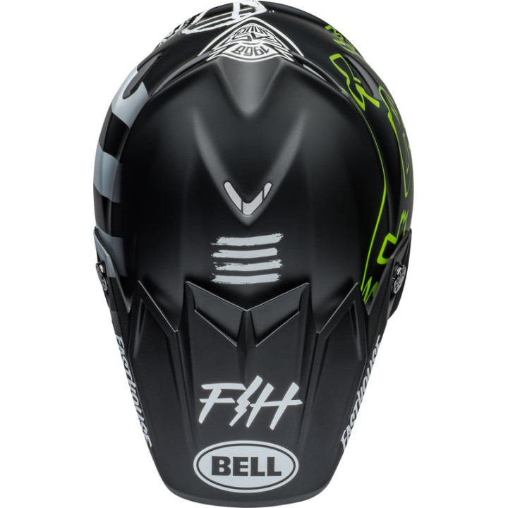 Casque Bell Moto-9S Flex - Fasthouse MC Core Matte Black/Yellow
