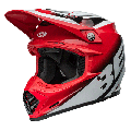 Casque Bell Moto-9S Flex - Rail Gloss Red/White | Oxmoto