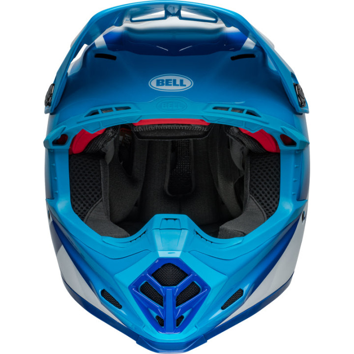 Casque Bell Moto-9S Flex - Rail Gloss Blue/White | Oxmoto