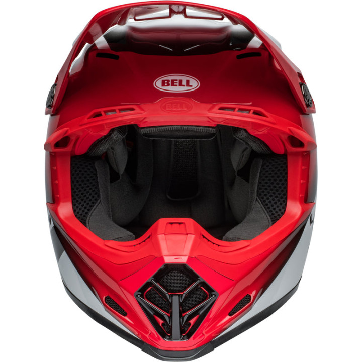 Casque Bell Moto-9S Flex - Rail Gloss Red/White | Oxmoto