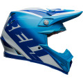 Casque Bell Moto-9S Flex - Rail Gloss Blue/White | Oxmoto