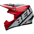 Casque Bell Moto-9S Flex - Rail Gloss Red/White | Oxmoto