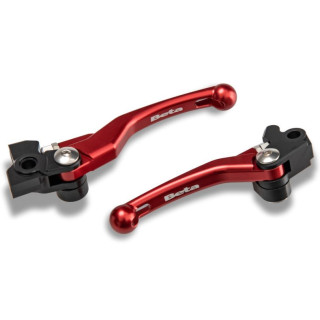 Paire de leviers retournables Beta factory rouge | Oxmoto