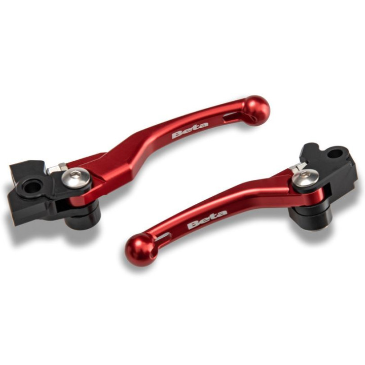 Paire de leviers retournables Beta factory rouge | Oxmoto