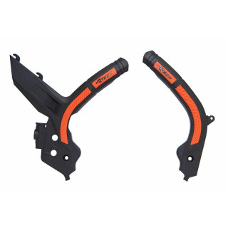Protection de cadre Racetech bi-matières noir/orange sx/sx-f