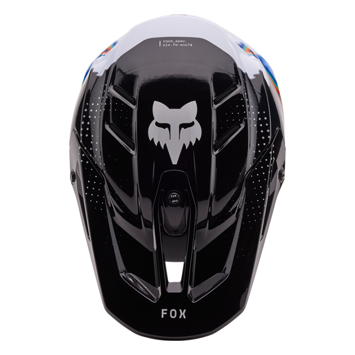 Casque FOX v3 rs scans limited edition noir/blanc 2024