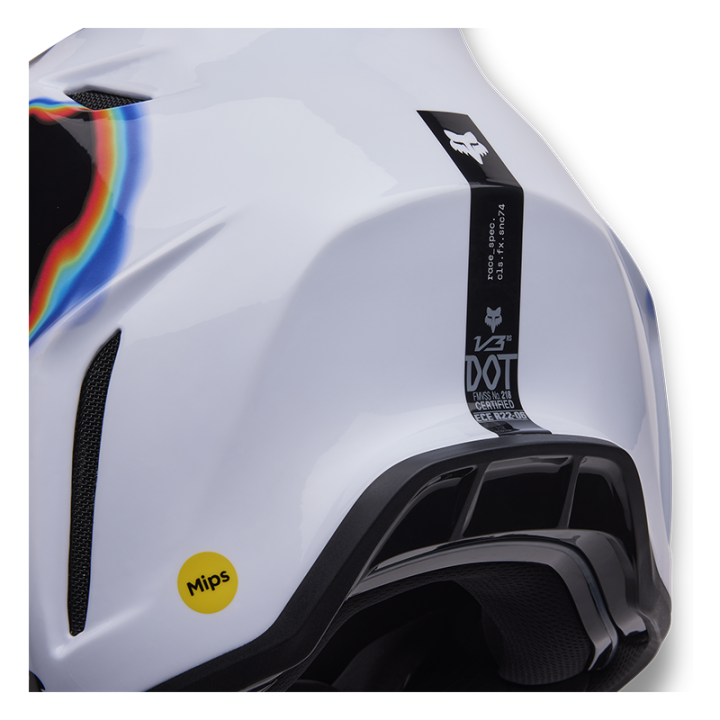 Casque FOX v3 rs scans limited edition noir/blanc 2024