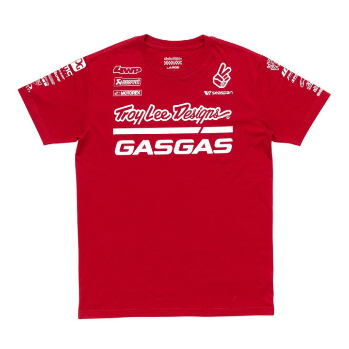 T-shirt Gas Gas troy lee designs team rouge | Oxmoto