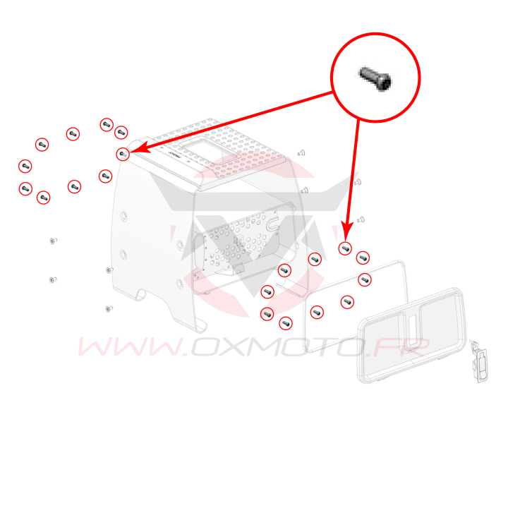 Vis frontale pour support moto stark | Oxmoto