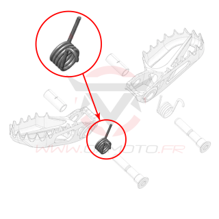 Ressort de repose-pieds stark gauche | Oxmoto